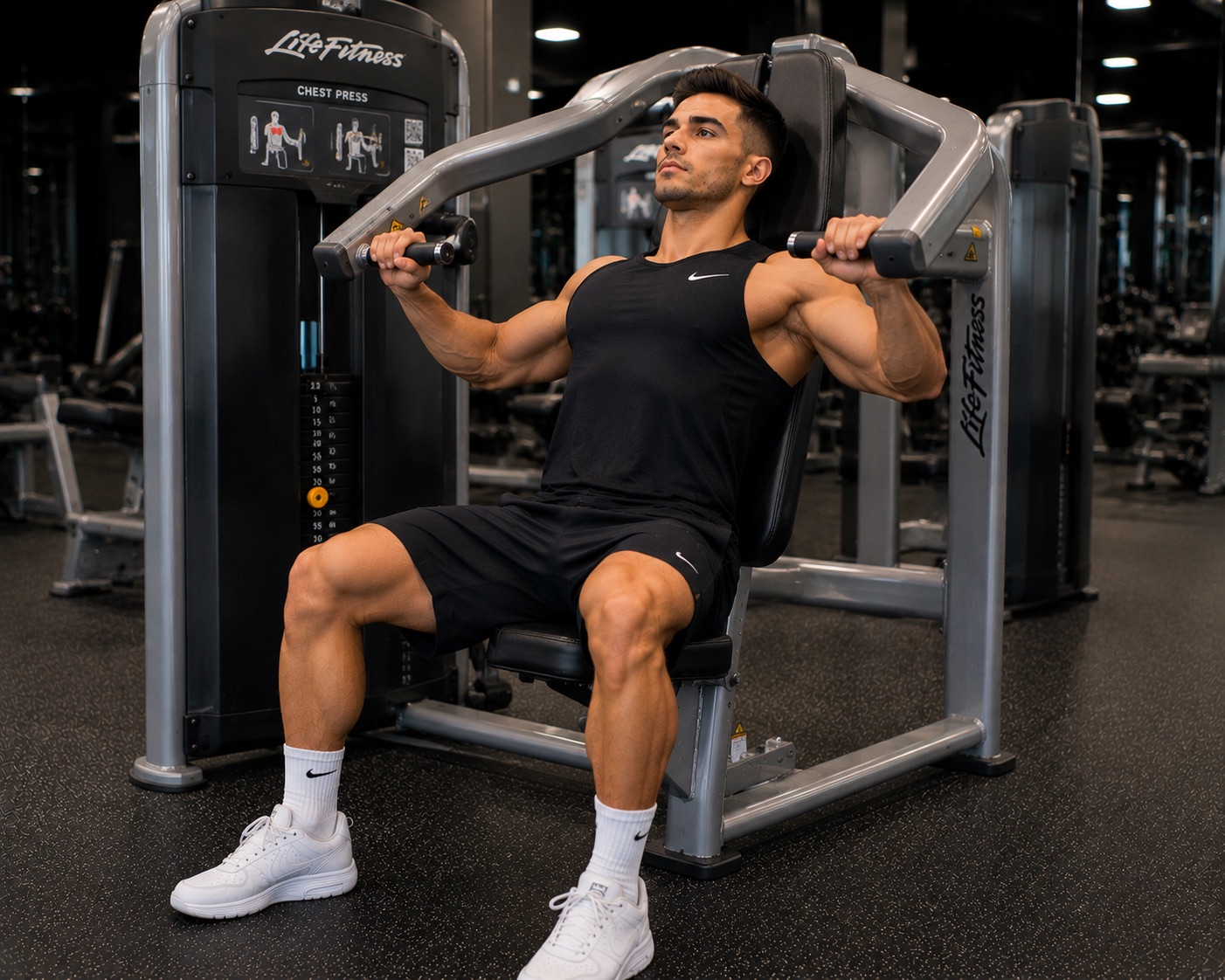 Press de pecho en maquina (Life fitness)