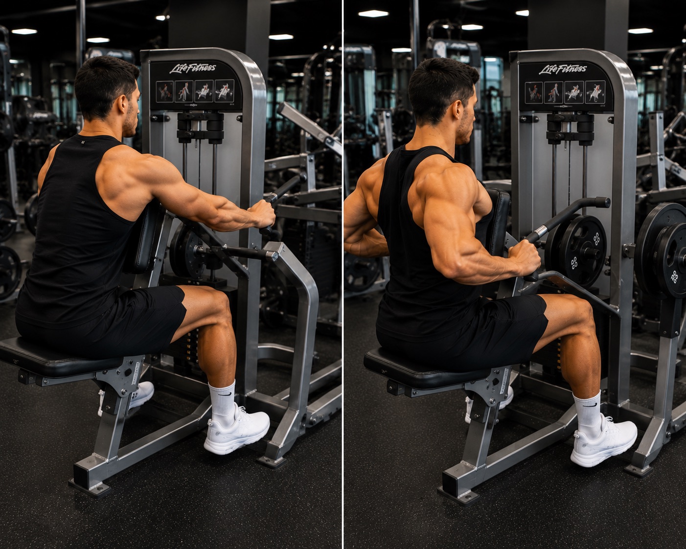 Remo en maquina (Life fitness)