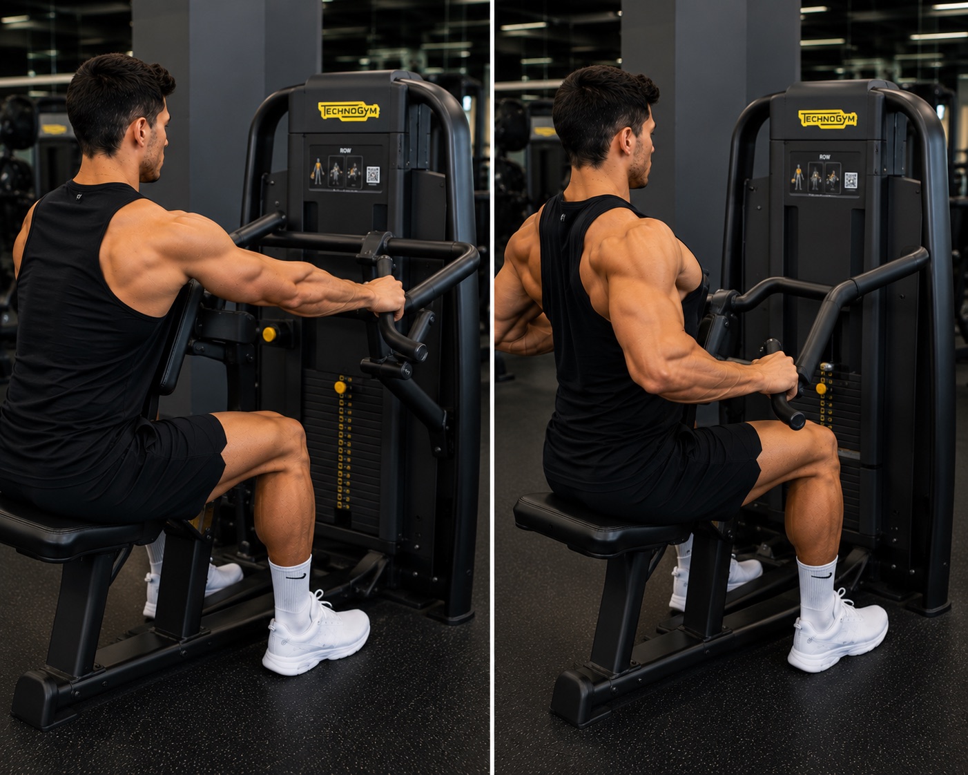 Remo en maquina (Technogym)