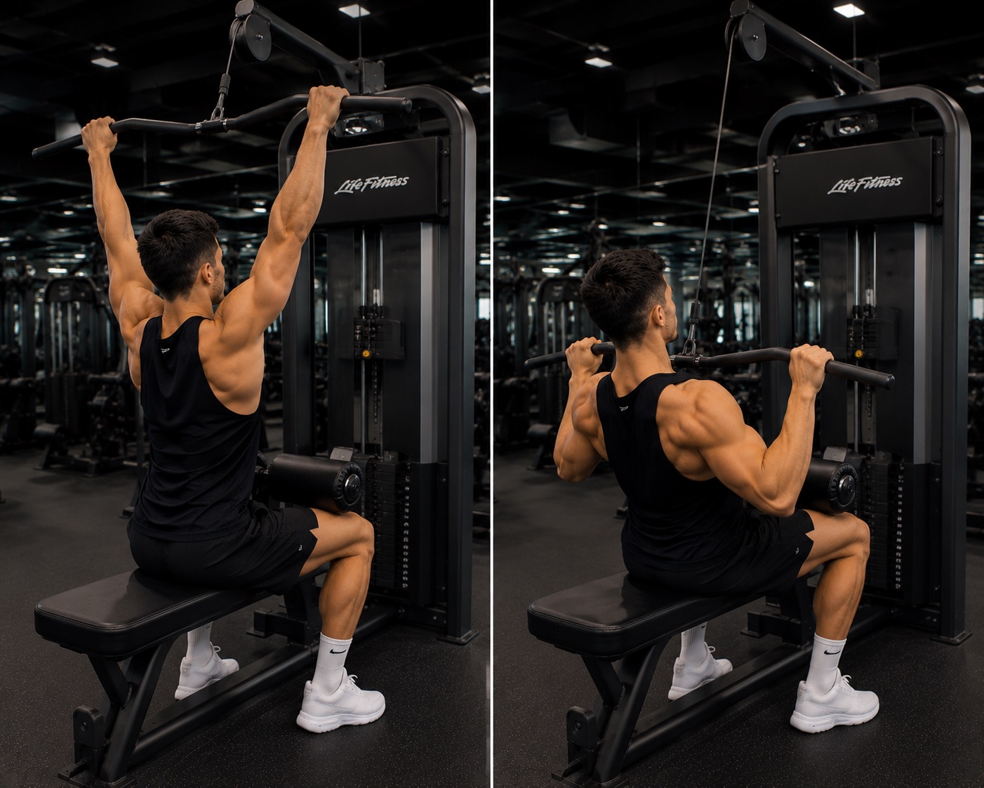 Jalon en maquina (Life fitness)