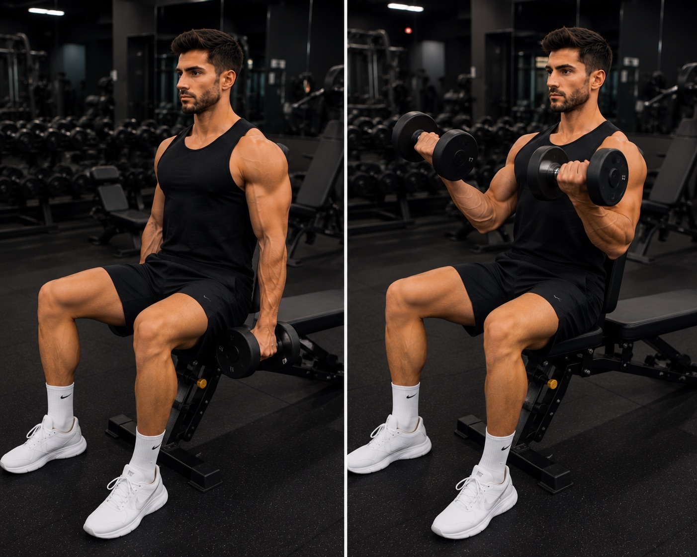 Curl de biceps sentado