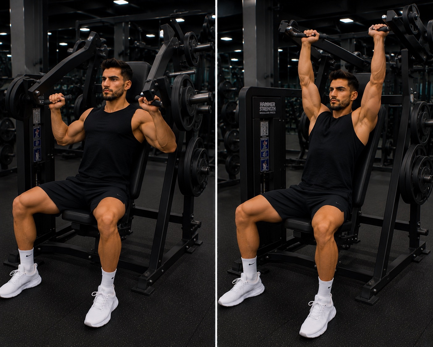 Press de hombro en maquina (Hammer strength)