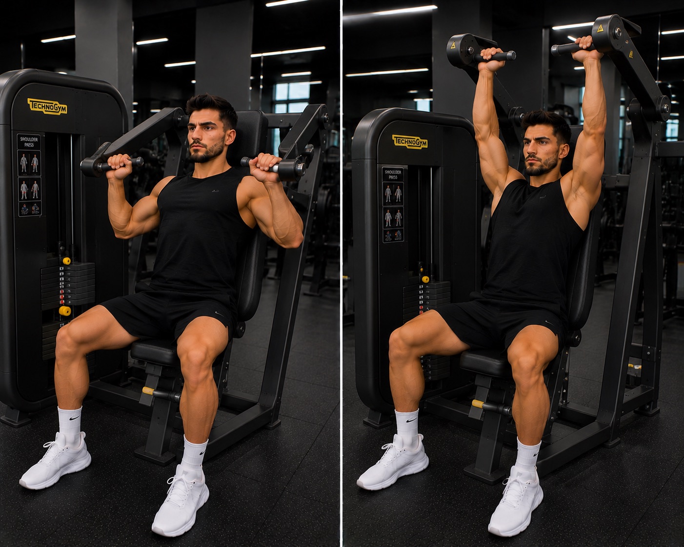Press de hombro en maquina (Technogym)