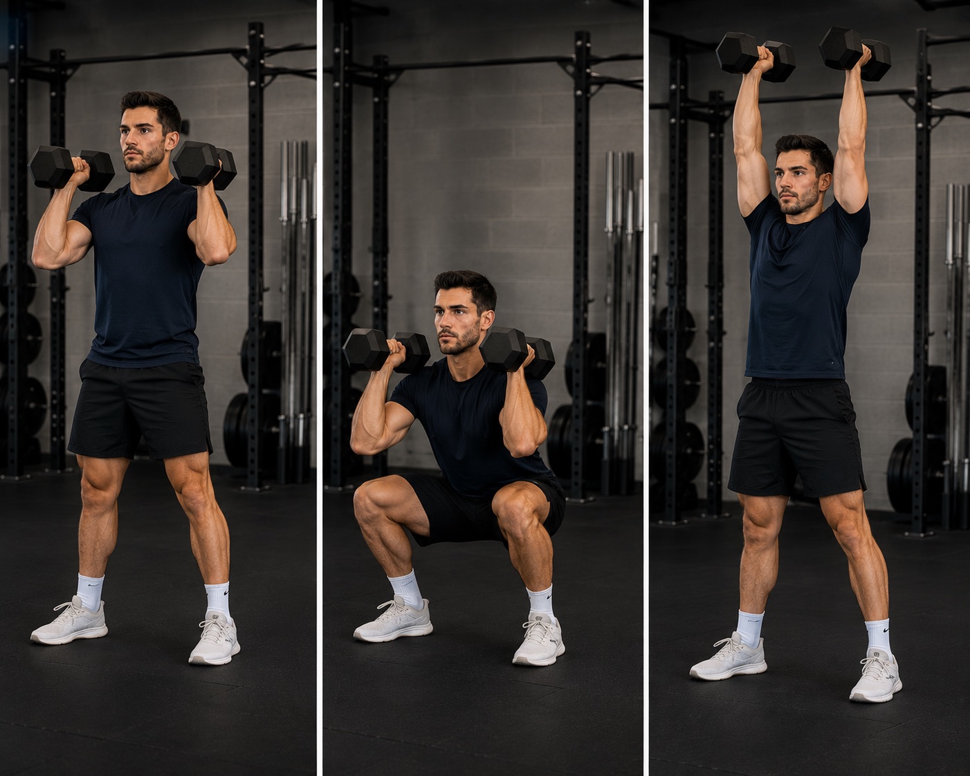 Thruster con mancuernas