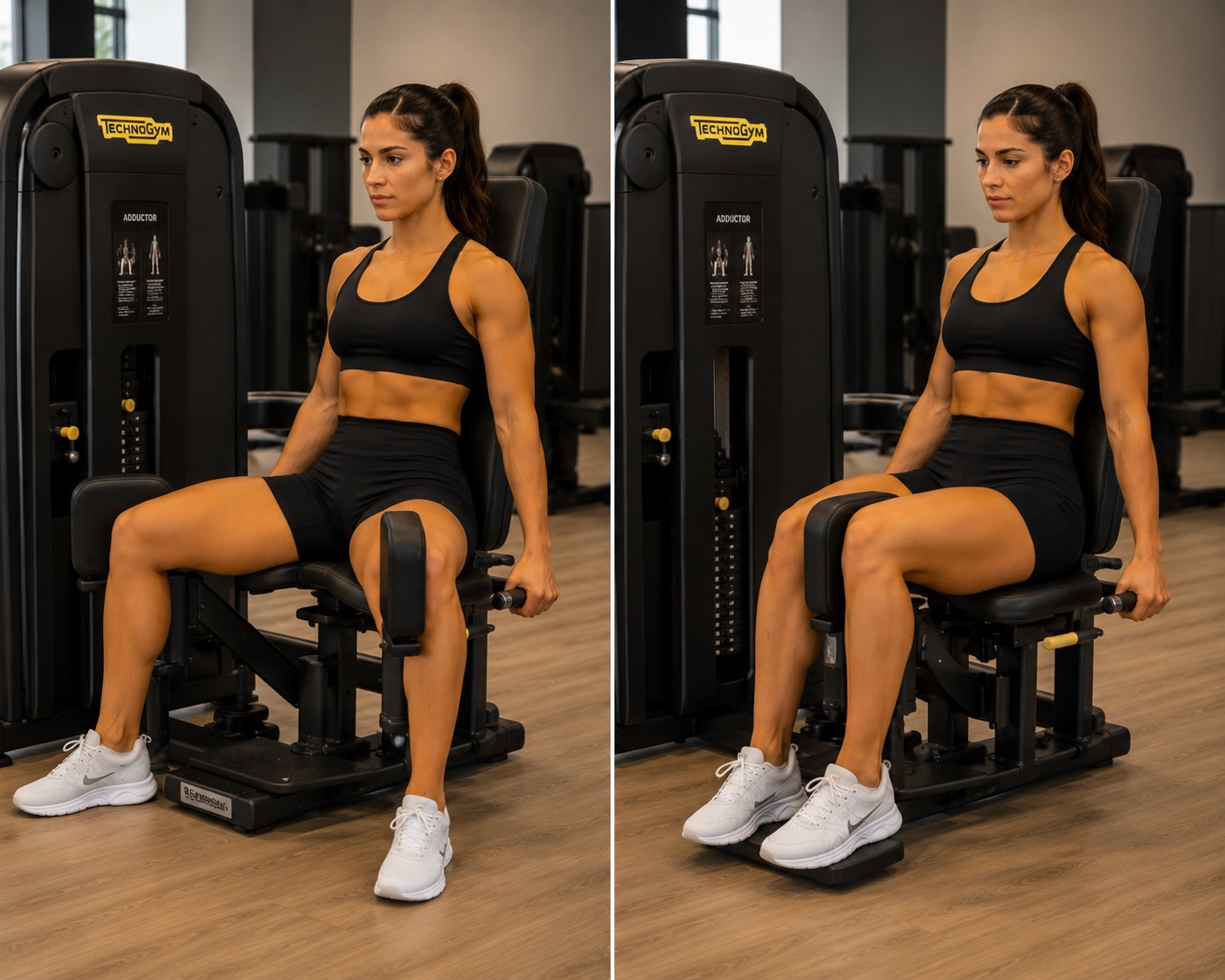 Aductores en maquina technogym