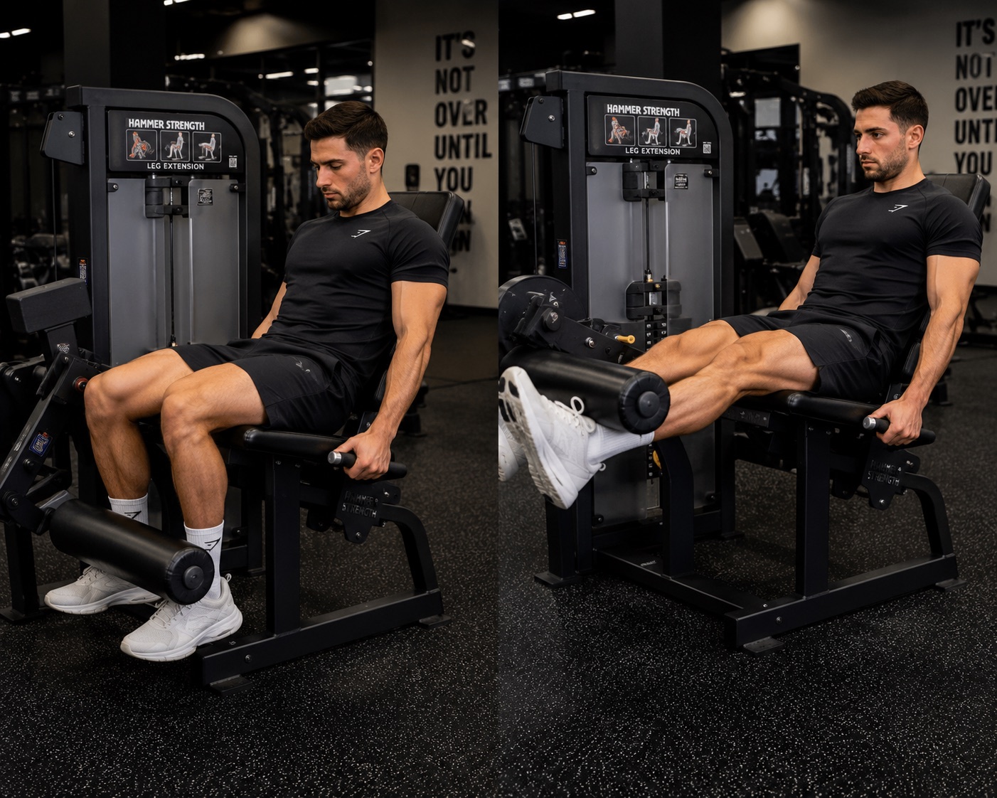 Extension de cuadriceps en maquina hammer strength