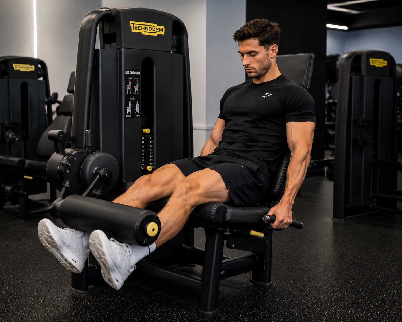 Extension de cuadriceps en maquina technogym