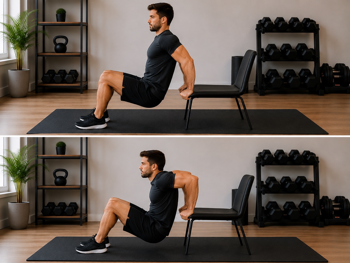 Fondos de triceps con silla